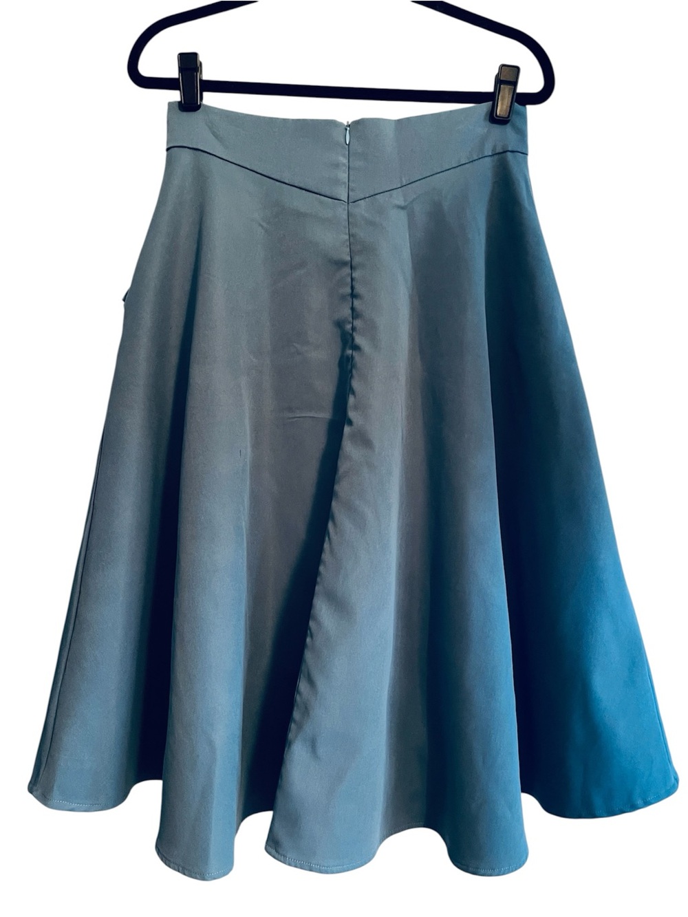 Chicwish Size Large Blue-Gray Midi Circle Skirt - Picture 5 of 9